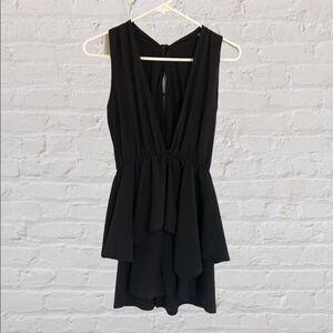 S.Y.L.K Black Low Cut Romper, Size Small